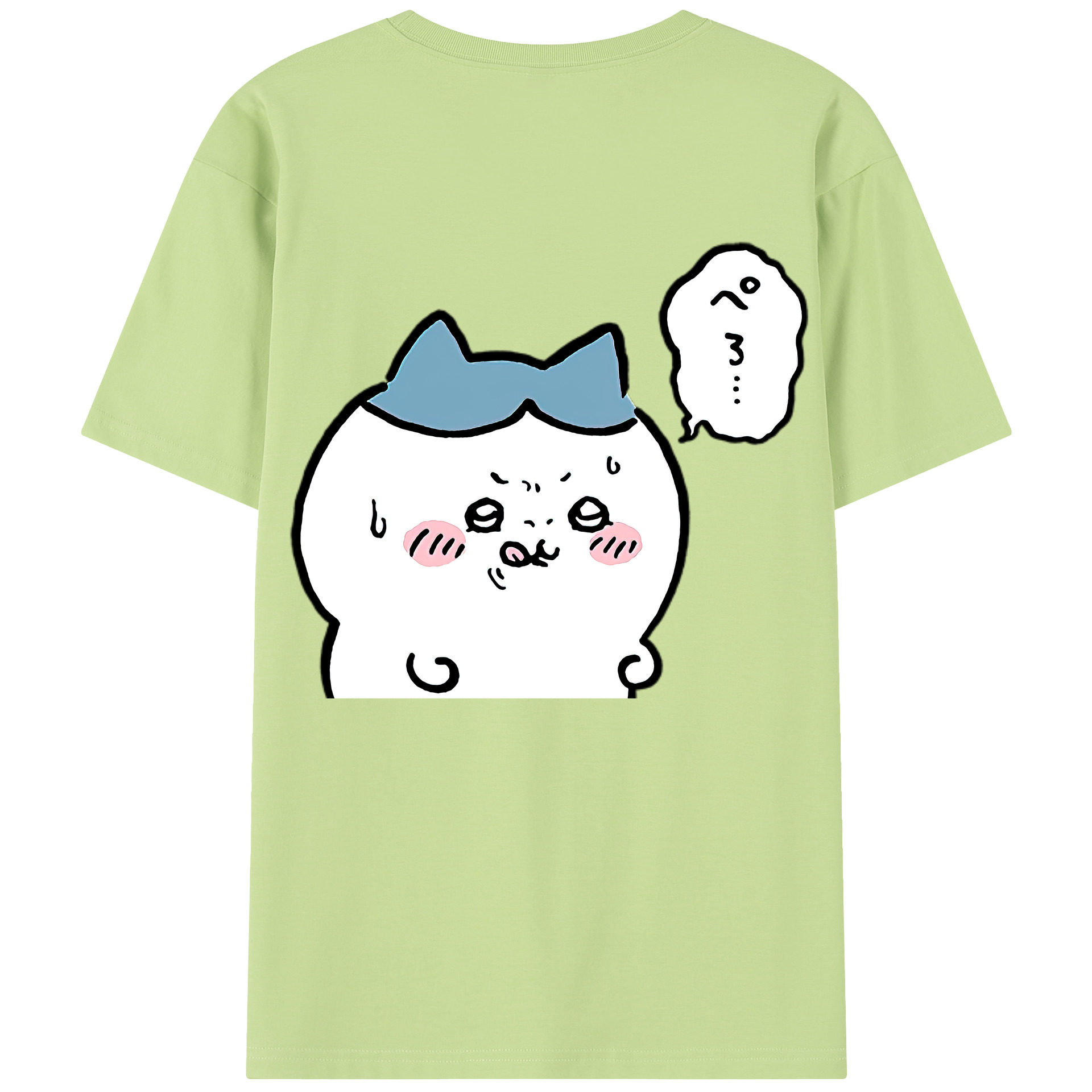 （画像用） ちいかわ ハチワレ Chii-kawa hachiware 綿100％半袖Tシャツ（背面プリント）